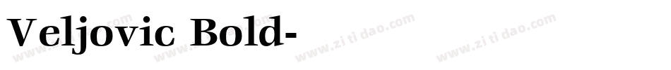 Veljovic Bold字体转换